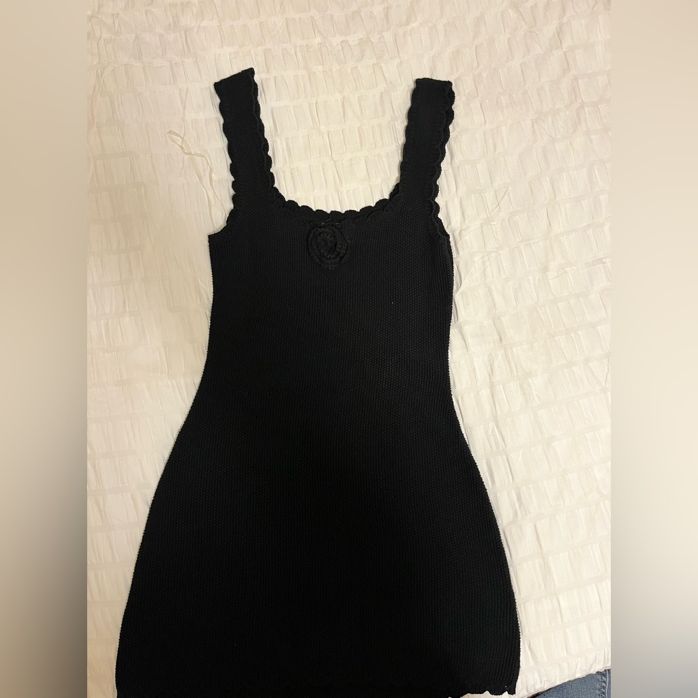 wild fable Black Ribbed Knit Tank Dress